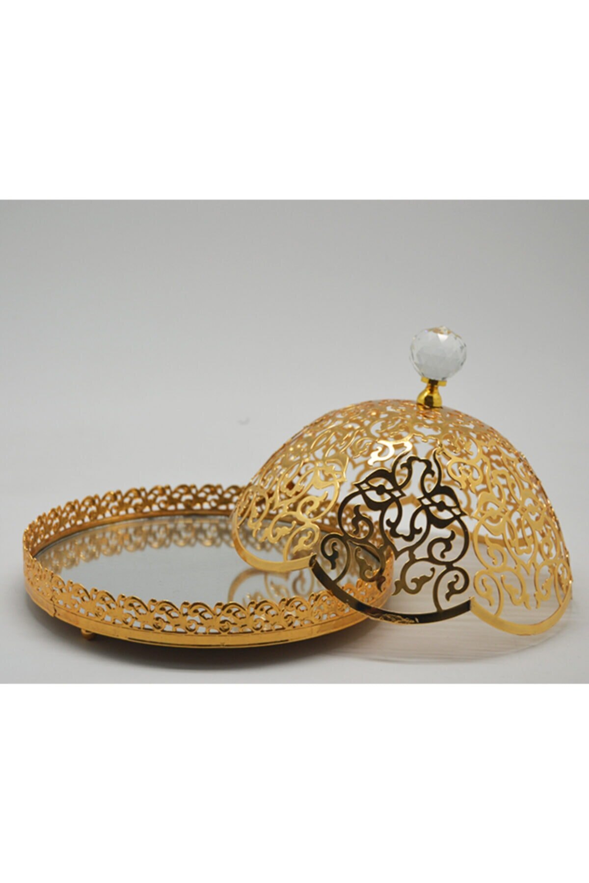 Large Stone Silver Turkish Delight Sugar Bowl 20 cm