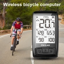 Meilan M4 Draadloze Fiets Snelheidsmeter Hartslagmeter Cadans Snelheidssensor 2.5 Inch Ant + App Waterdicht Fiets Computer