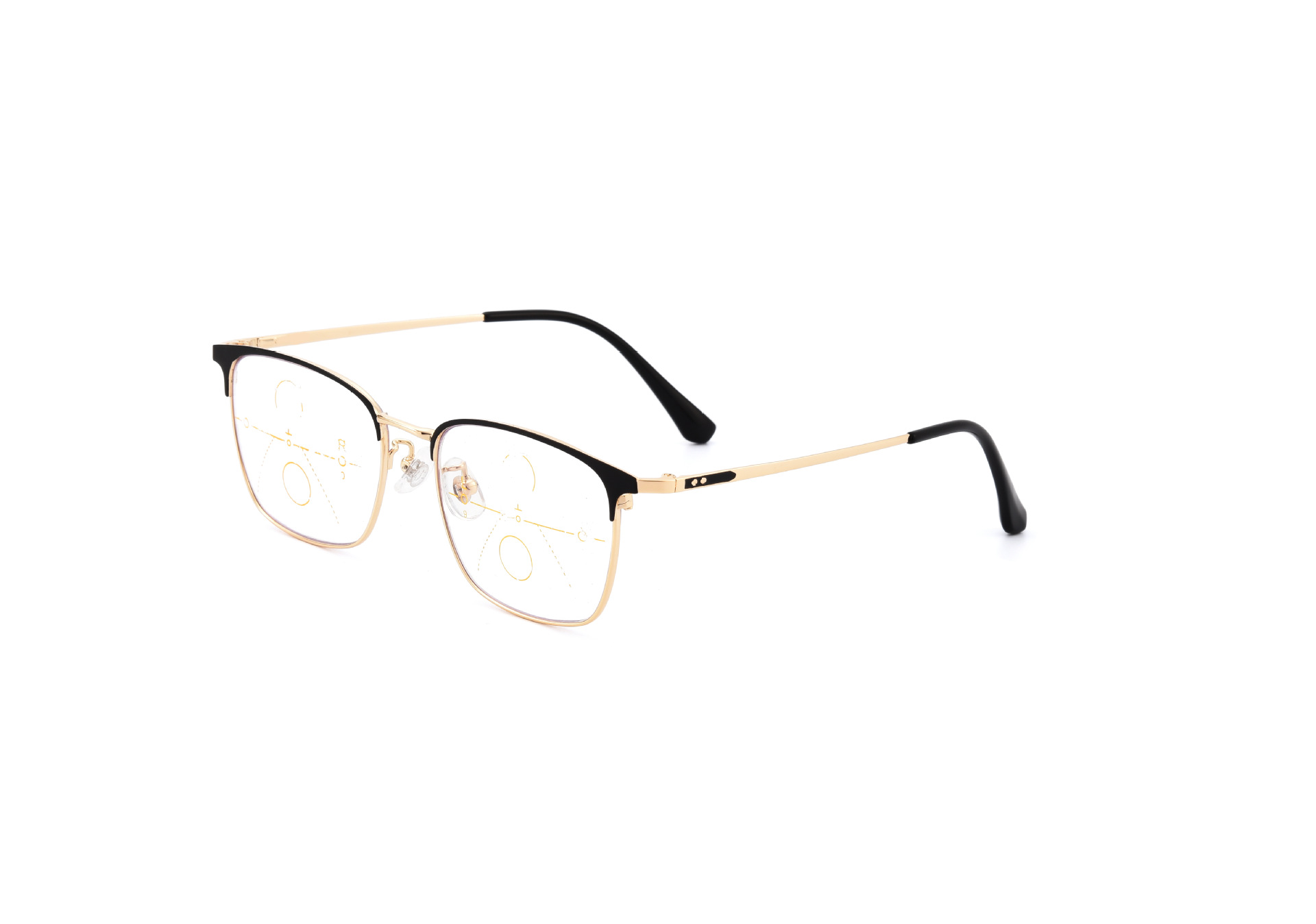 Can See Far To See Near A Body Progressive Multi-focus Anti-blue Light Two-color Reading Glasses
