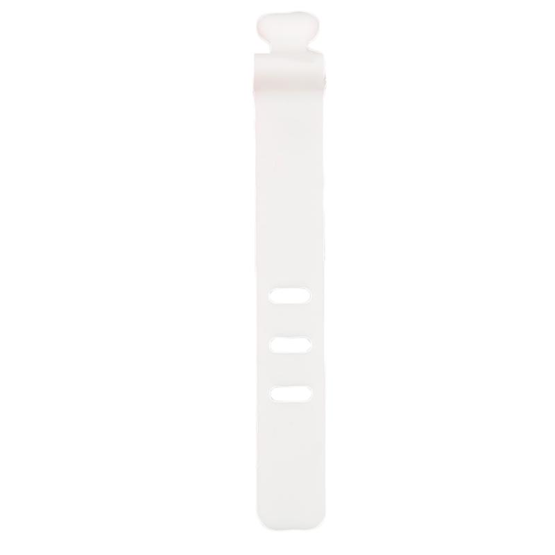 Usb Opladen Kabel Organizer Oortelefoon Lijn Afwerking Gesp Anti-Verloren Data Kabelhaspel Siliconen Klem Mobiele Telefoon Accessoires: 1pc white