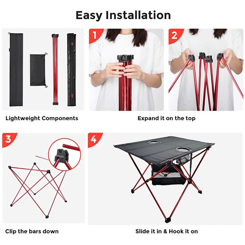 Outdoor Opvouwbare Vissen Tafel Ultralight Oxford Doek Aluminium Picknicktafel Oxford Doek Ultralichte Duurzaam Vouwen