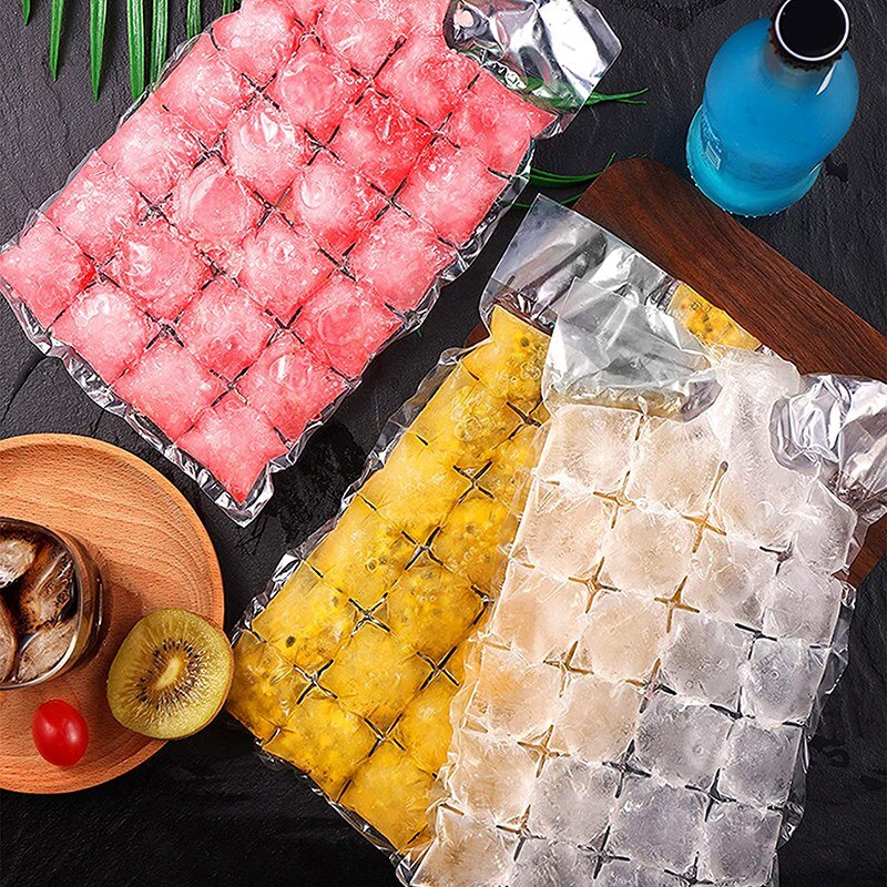 100Pcs Zelfdichtende Wegwerp Ice Maker Freeze Ice Vierkante Mold Ice Tray Tas Ice Maker Kan 2400 ijs Vierkante