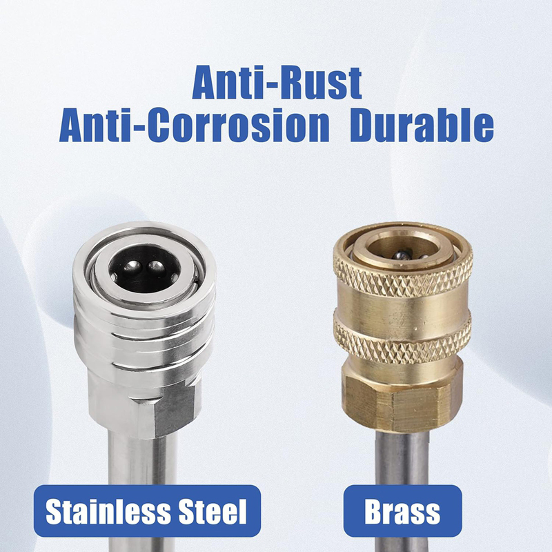 Pressure Washer Wand Stainless Steel and Brass Body and Fitting with 1/4" Quick Connect Power Washer Lance for Power Wash