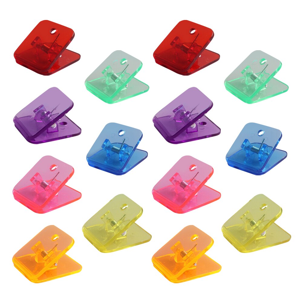14Pcs Portable Plastic Clamps Adorable Plastic Clips Household Sealing Clips Office Supply
