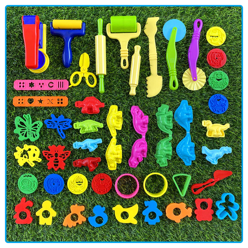 DIY Slimes Play Dough Tools Accessories Plasticine Dinosaur Animal Model Clay Kits Soft Clay Cut Sets Toys for Children