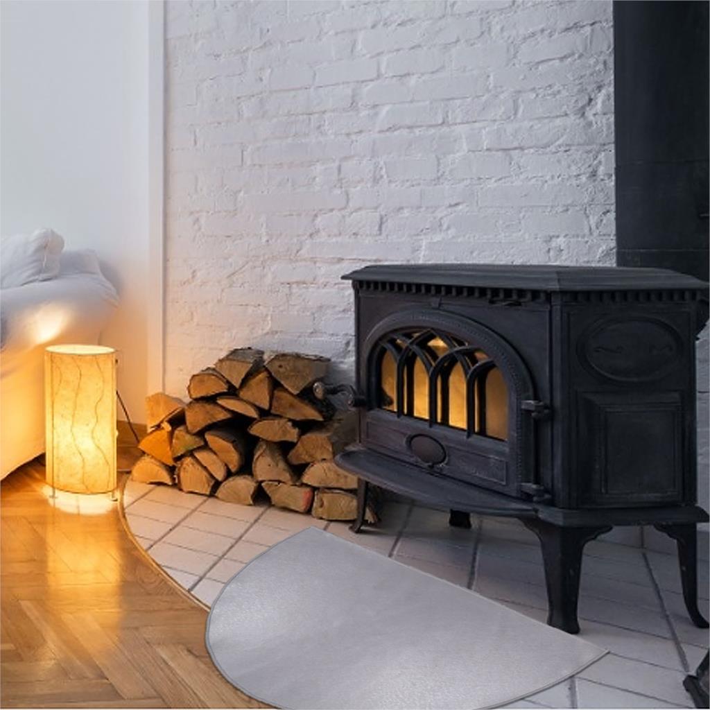 Brandwerend tapijt, halfrond, met glasvezel en siliconen bedekt, voor open haard, grill, bbq, halfrond, vlamvertragend tapijt