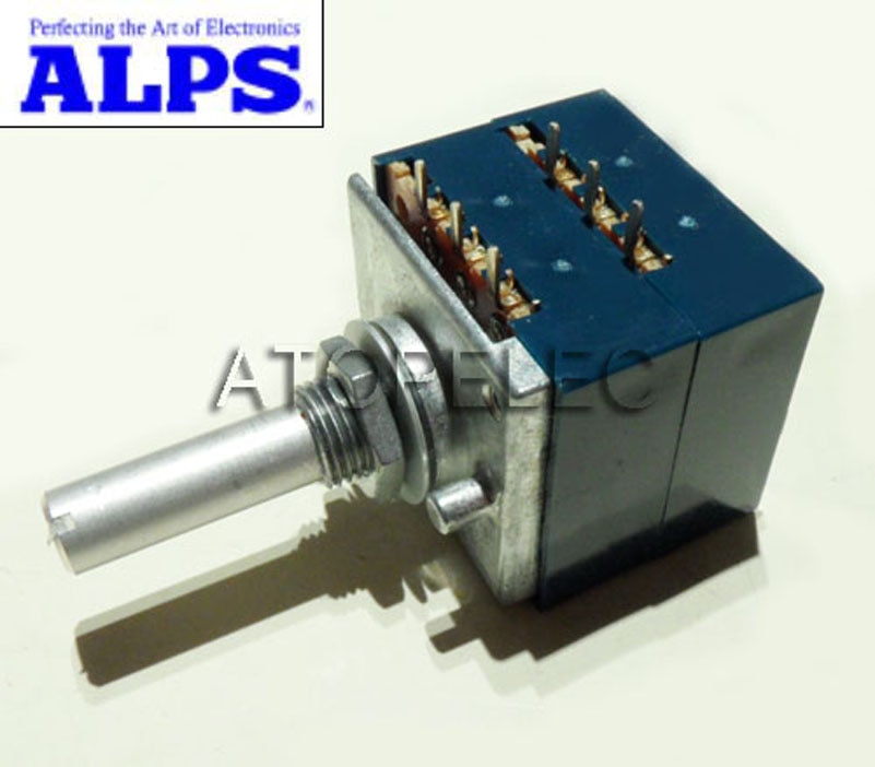 1pc Japan ALPS RK27 Volume LOG Stereo Potentiometer 2-gang Dual 10 K/20 K/50 k/100 K/250 K/500 K Sleuven As