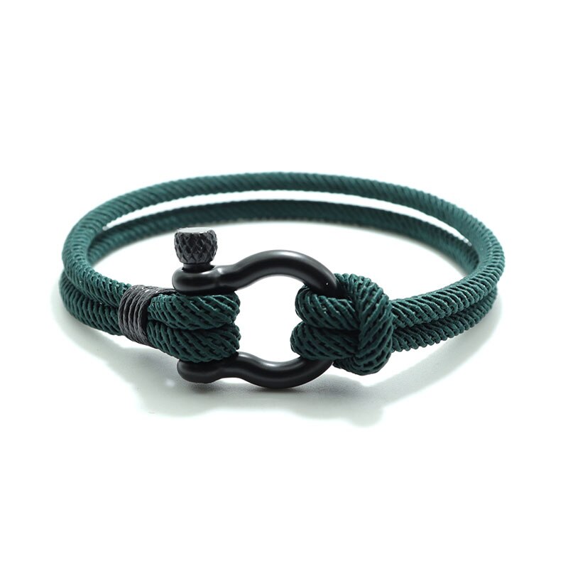 Nueva Pulsera para hombre, pulsera de cuerda de la suerte de 4mm para hombre, para novio, Brazalete de supervivencia al aire libre, Pulseira Masculina, Pulsera de cadena de cordón: VERMEIL