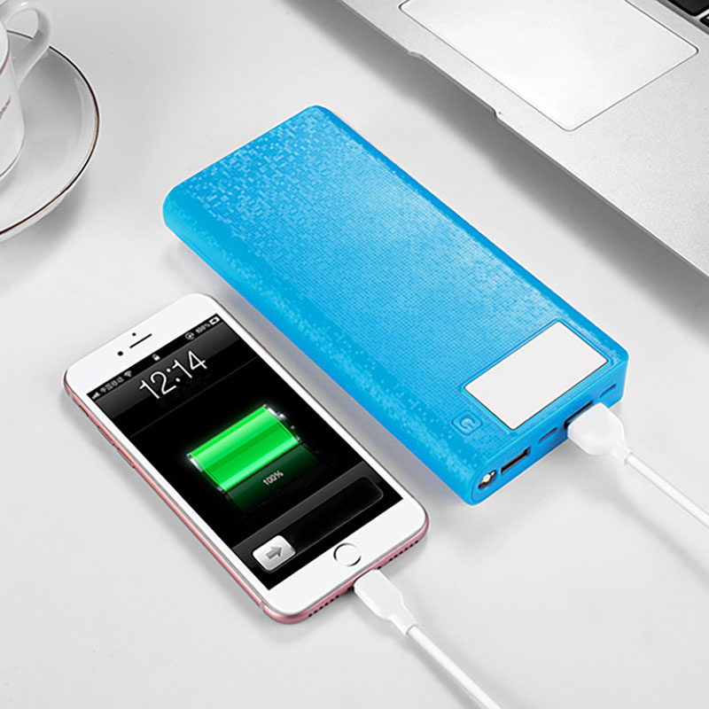 20000 mah diy strömbank fallet 8 x 18650 batteriladdnings förvaringsbox 5v dual usb typ c android mikro usb-gränssnitt för smarta telefoner