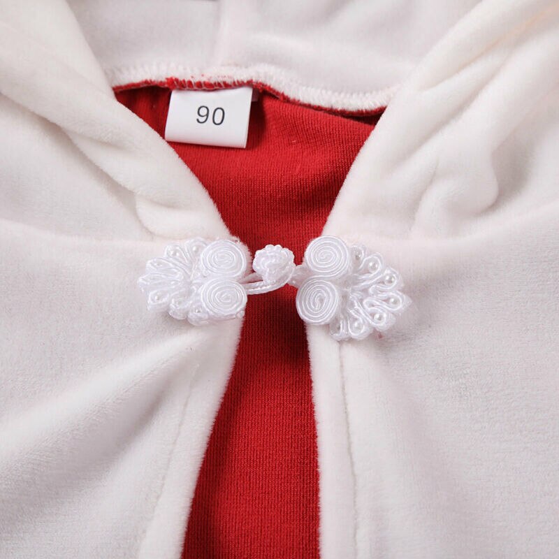 Kleinkind Baby Infant Winter Kind Mädchen Mit Kapuze Hoodie Prinzessin Umhang Rot Mantel Pelz Mantel Weihnachten Xmas Party Kostüm Phantasie
