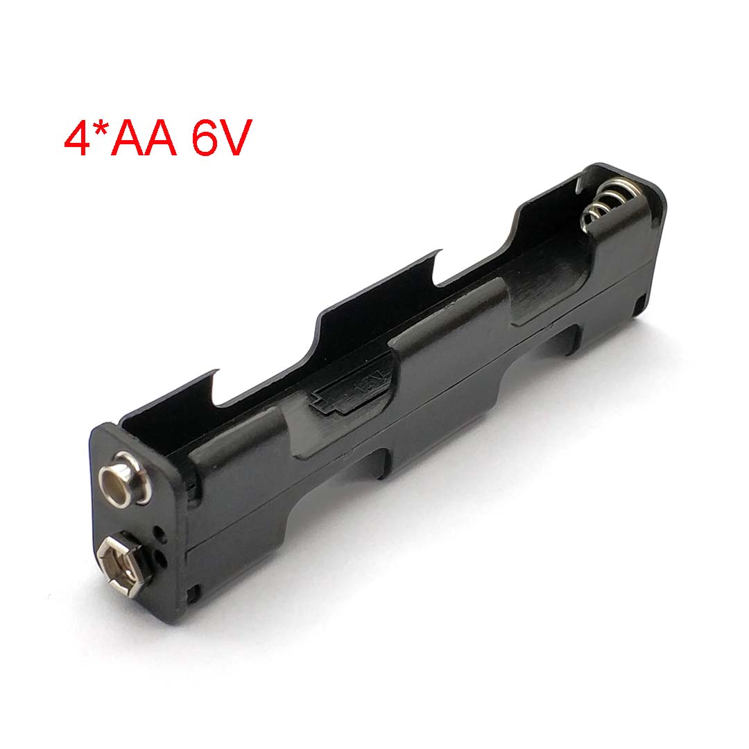 AA Battery Holder AA Battery Box with 9V Buckle 2 4 6 8 Slot AA Battery Case Series Connection DIY 3V 6V 9V 12V: Yellow