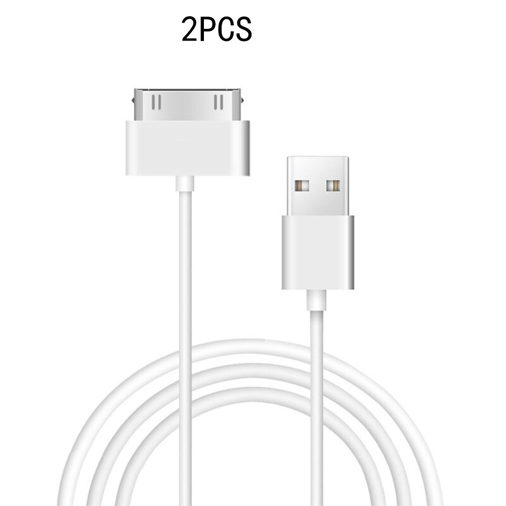 Nyfundas-cabo carregador usb de 30 pinos para apple iphone, carregador para iphone 4, 3 peças, 3gs, ipod nano, ipad 2, 3, iphone 4, 4s, 1m: 2PCS