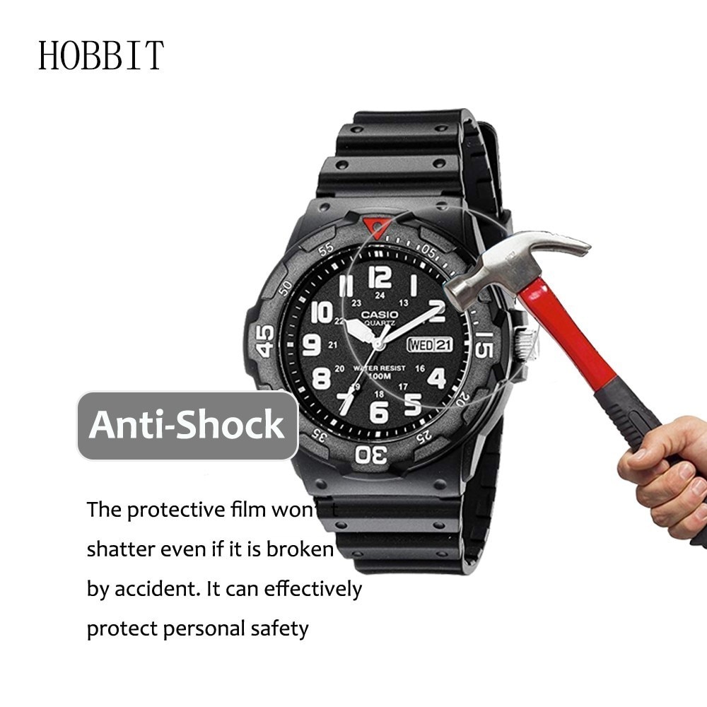 3Pack 5H Nano Explosion-proof Screen Protector for Casio Men's MRW-200H MRW200H MRW-210H MCW100H Watch Screen Protection Film