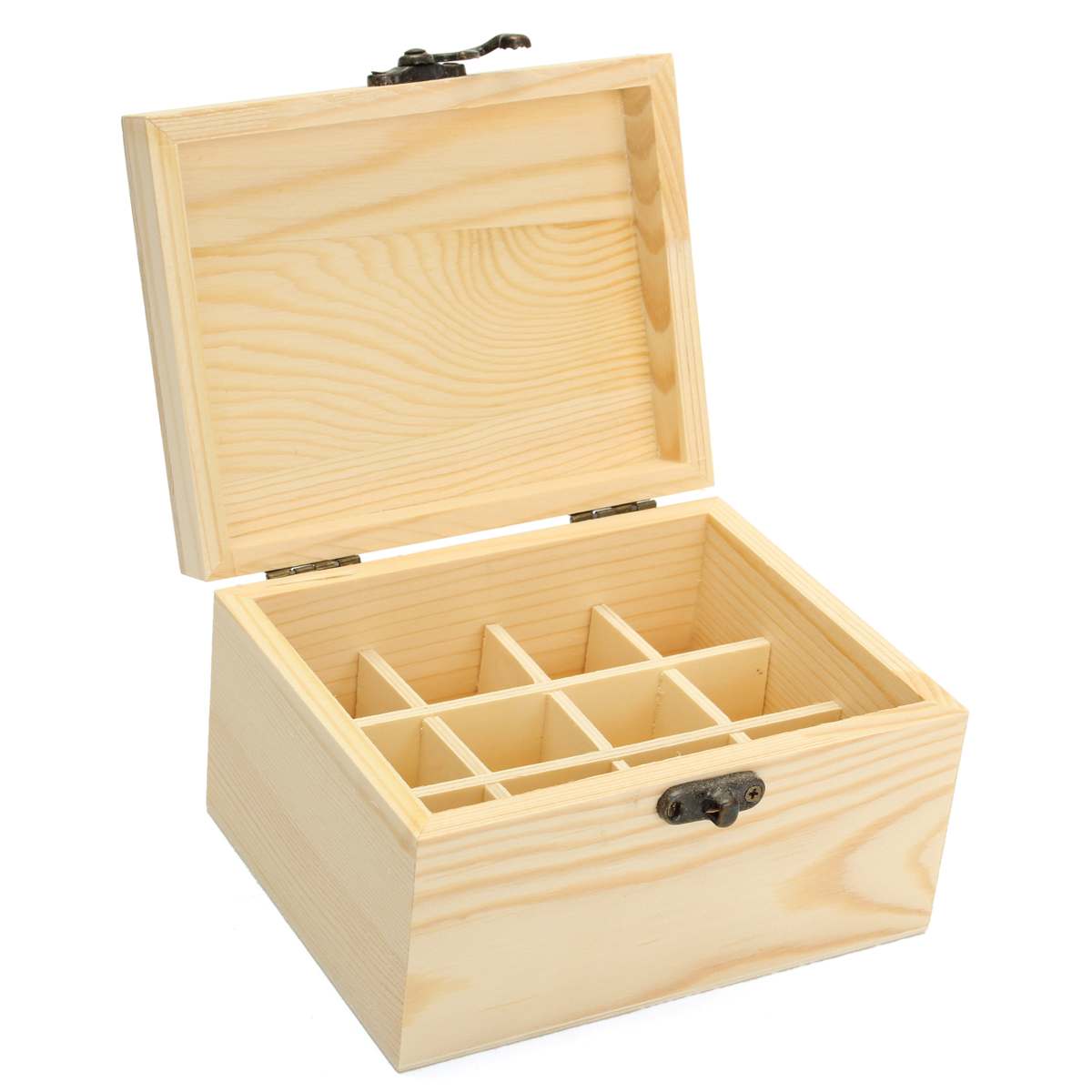 12- flasker-træ-æterisk olie-flaske-opbevaringsboks-kasse-beholder-aromaterapi-arrangør
