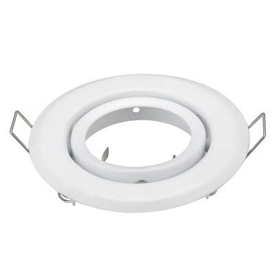 2pcs/lot Round Recessed LED Ceiling Light Adjustable Frame MR16 GU10 Bulb: WHITE