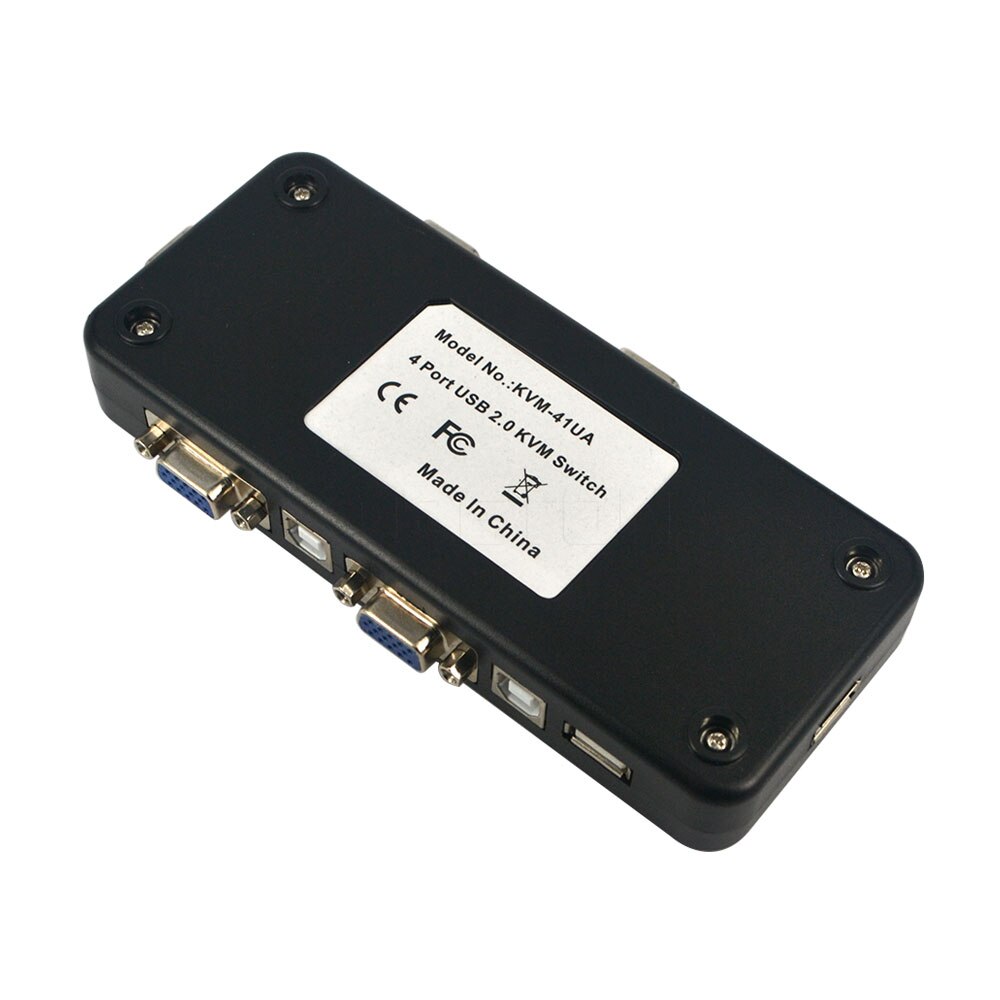 kebidumei Original 4-Port Mini-Auto USB KVM Switch Black KVM Switch USB 2.0 1620 x 1440 Maximum Resolution