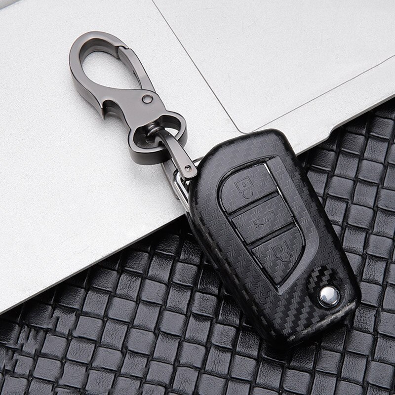 2 3 boutons ABS gommage voiture télécommande clé Fob coque housse pour Toyota Auris Corolla Avensis Verso Yaris Scion TC IM voiture style: D-black