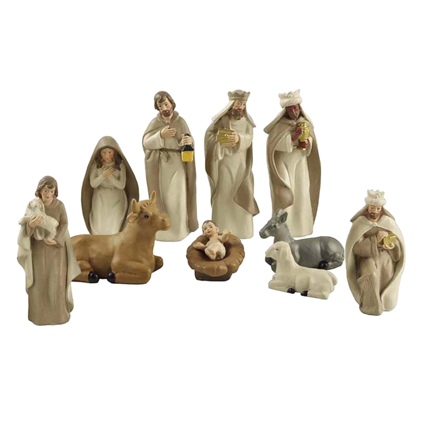 10pc Christmas Nativity Scene Figurines Set Christmas Decoration Decor