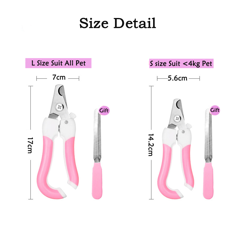 Machine de toilettage pour chiens taille S L | En acier inoxydable, chat, chien chiot, coupe-ongles, petite tondeuse à griffes pour animaux domestiques