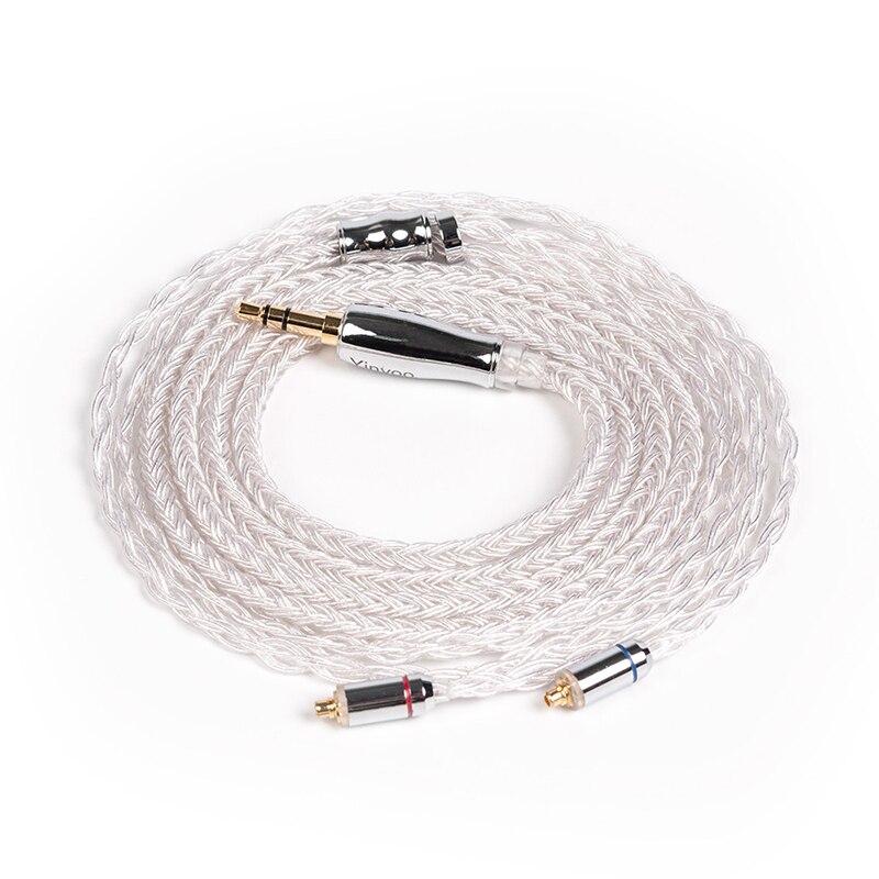 Yinyoo 16 núcleos de alta pureza Cable plateado/2,5/3,5/4,4 MM con MMCX/2PIN/QDC/TFZ para KZ ZSNPRO ZSN C12 BLON BL-03 BL-05 BL05: 3.5MMCX