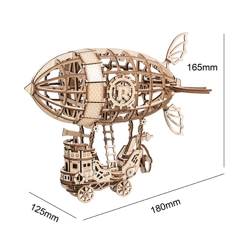 Children Kids 3D Puzzle Toy Model DIY Intellectual Educational Learning for Home NIN668: airship