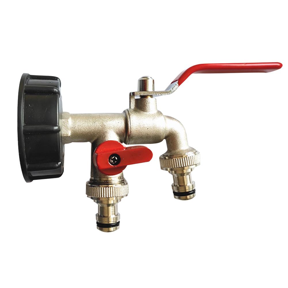 Doble toque 1000 litros depósito de agua IBC adaptador de conector grifo de reemplazo de lluvia tanque adaptador para jardín de la casa de agua conectores