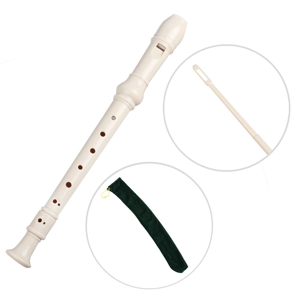 C Key-clarinete Soprano desechable con 8 agujeros para niños, instrumento para principiantes con tabla de huellas, palo de limpieza