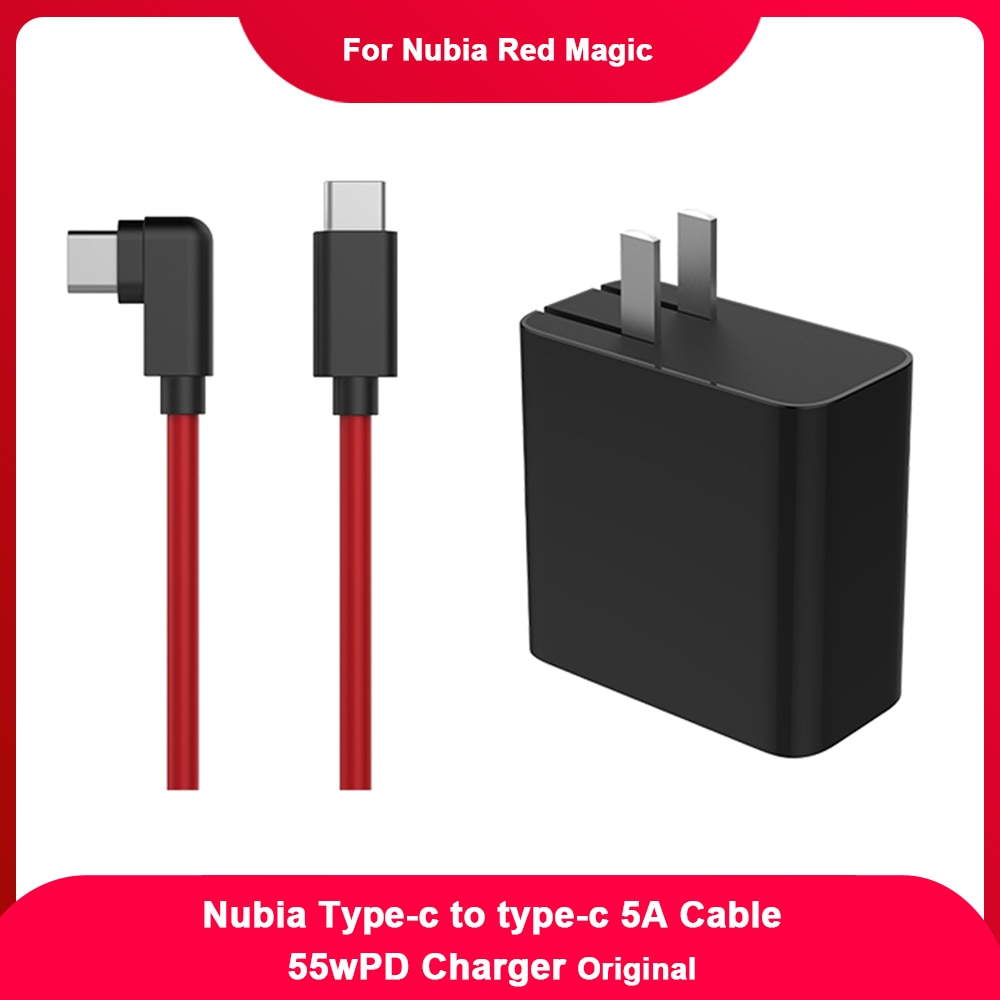 Originele Nubia Red Magic 5GType-C Naar Type-C 5A Kabel Voor Redmagic 5G Output Nubia 55W Pd snellader