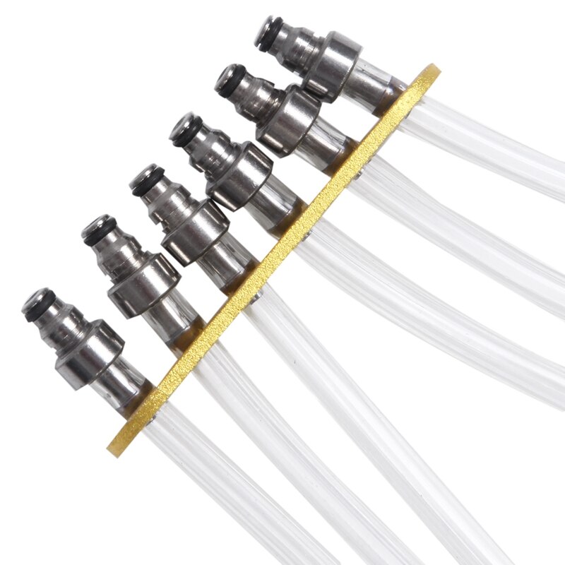 6 zylinder rohöl Injektor fließen Prüfung Meter Adapter einstellen gemeinsam Schiene Werkzeug Bausatz