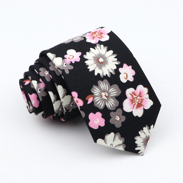 Bloemen Tie Voor Mannen Vrouwen Skinny Casual 100% Cotton Casual Bloem Skinny Hals Voor Bruiloft Suits das: 23