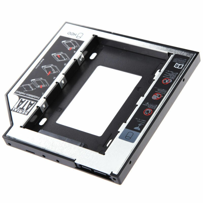 Zweite 2nd HDD Caddie 12,7 MM SATA 3,0 für 2.5 ''SSD fallen Festplatte Adapter für Laptop CD DVD-Rom Optibay