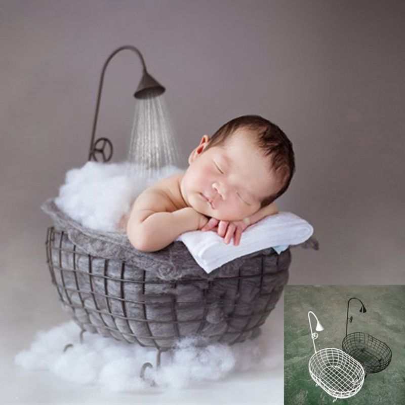 Eisen Korb Dusche Badewanne Neuheit Posiert Sofa Baby Fotografie Stütze Zubehör
