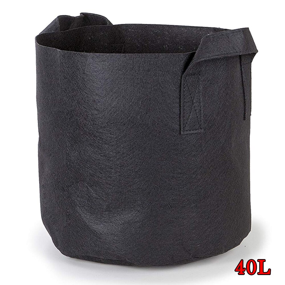 Bolsa negra para cultivo de plantas, 1/3/5/7/10 galones, aireación de flores vegetales, maceta, contenedor para plantar flores, D30: 40L