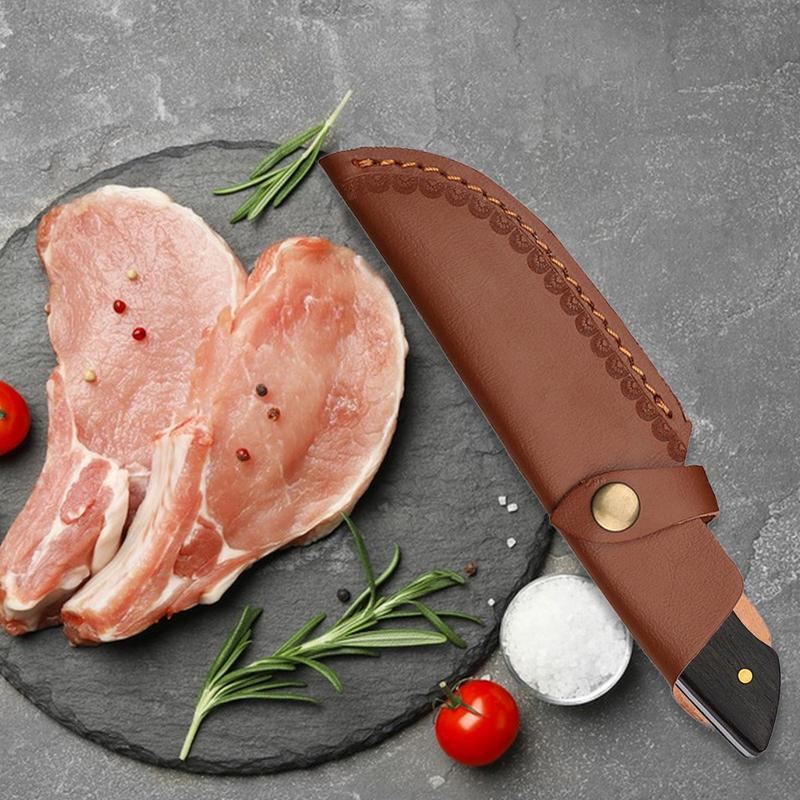 Knife Protective Cover Leather Sheath Belt Knife Sheath With Waist Belt Buckle Pocket Multi-function Tool