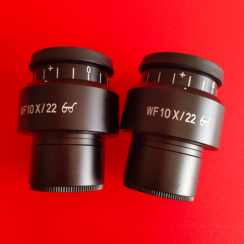2Stck WF10X/22 Mikroskop Weitwinkel Okular Okular Eyepoint Objektiv Einstellbare Breite Feld 30mm Weitfeld Mikroskop Okular