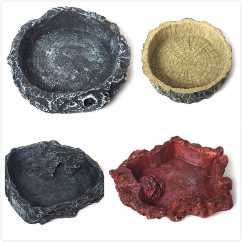 1Pc Reptile Food Water Dish Bowl Feeder Tortoise Lizard Turtle Amphibian Feeding Pot