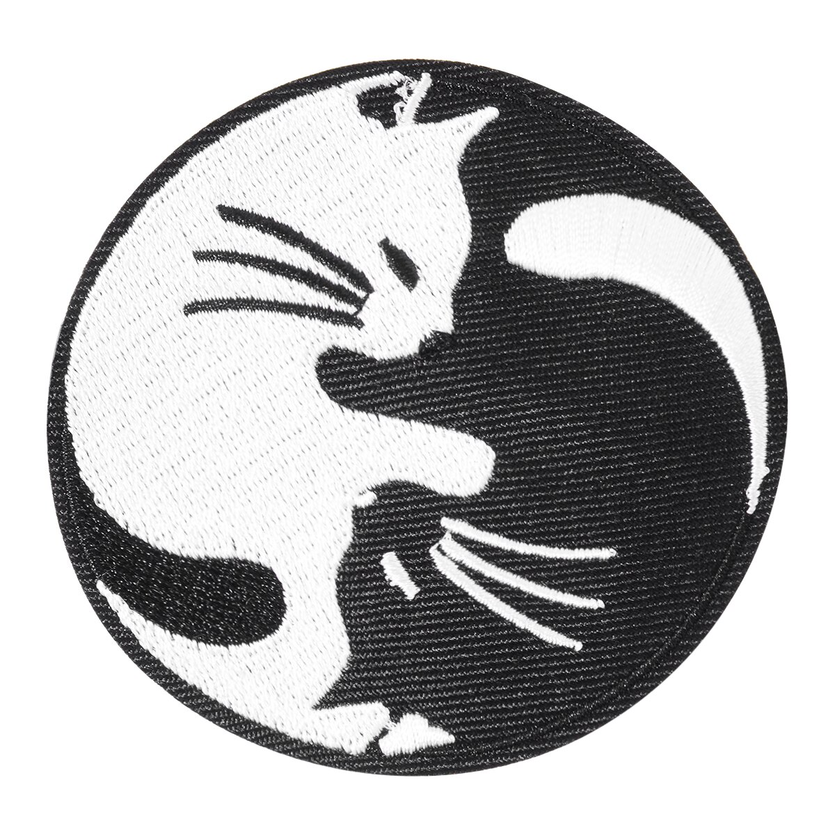 1Pc Dieren Yin Yang Wit Zwarte Kat Applique Naaien Iron Op Patch Badge Hoed Jeans Stof Cap T-shirt cool Decoratie