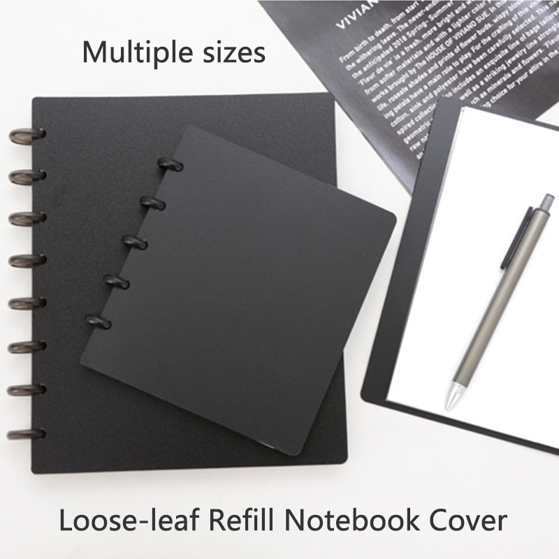 2 Sheets Multiple Sizes Loose-leaf Refill Notebook Cover Mushroom Hole Notebook Cover Binder Shell Simplicity Frosted PP Folder
