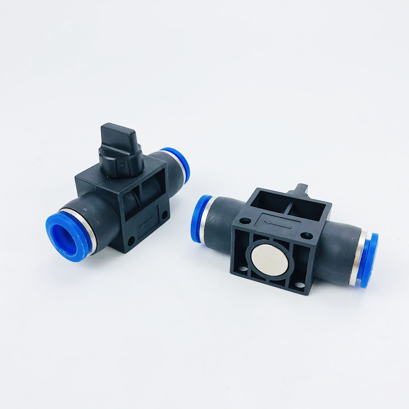 2 Pcs Hand Valve 12mm x 12mm Tube Push in to connect inline 2-Way Flow Limiting Pneumatic Valve Speed Controller