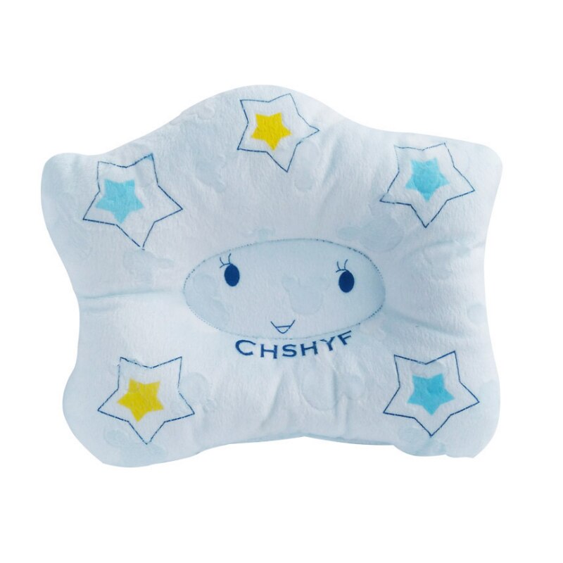 Newborn Shaping Pillow Soft Correct Position Star Pattern Prevent Flat Head Pillows BM88: Blue