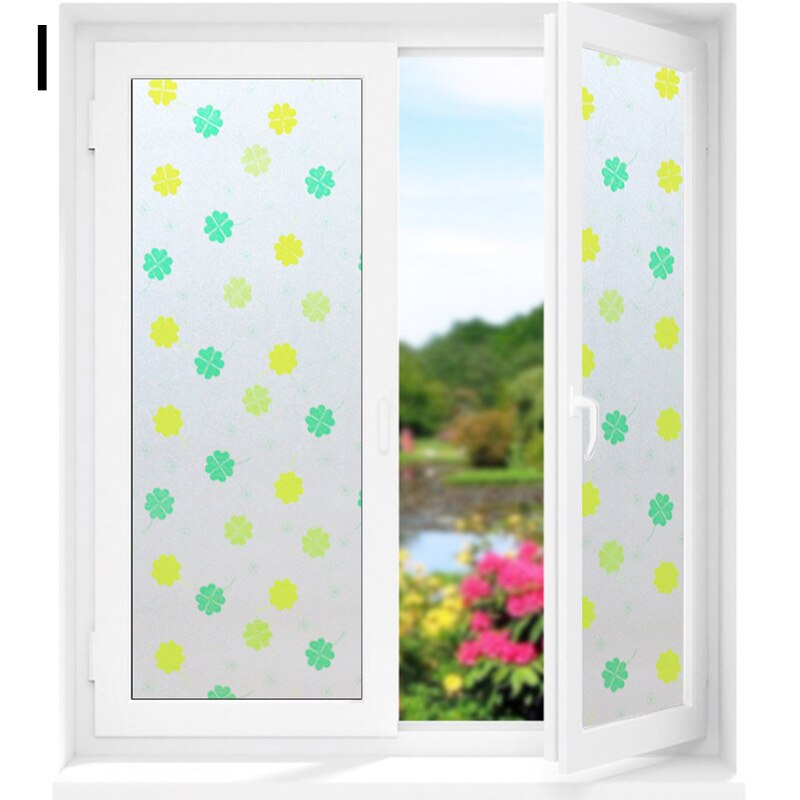 Película de Ventana de vidrio opaco esmerilada con flores de 45cm * largo y 100cm para privacidad de ventanas pegatinas de vidrio adhesivo decorativo para el hogar: I