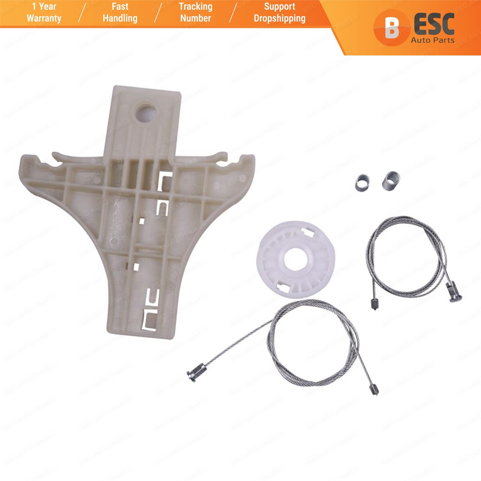 ESC Auto Parts EWR620 Electrical Power Window Regulator Repair Kit Rear Left Door Door for VW Golf 4 Bora 1997-2003