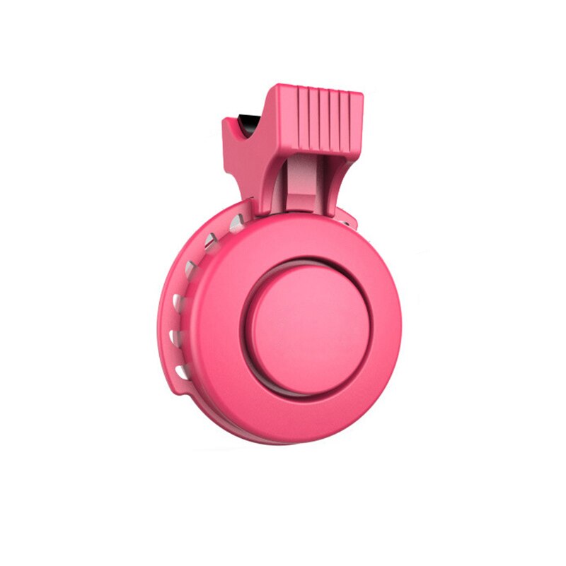 Bocina electrónica para bicicleta, recargable vía USB, a prueba de agua, volumen alto, manillar de bicicleta eléctrica, minitimbre con alarma: Pink