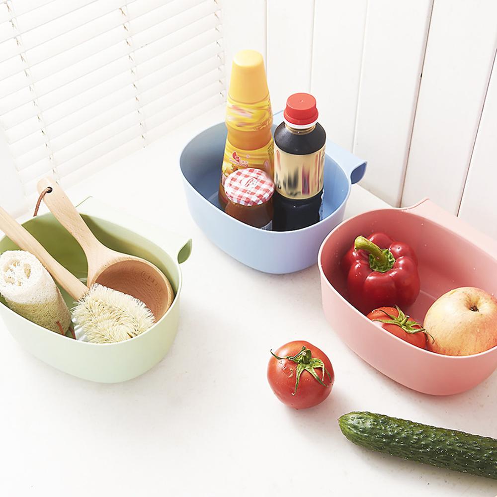 Kitchen Plastic Cabinet Door Hanging Trash Can Waste Bin Garbage Basket Cupboard Hanging Rubbish Container Storage Box Organize