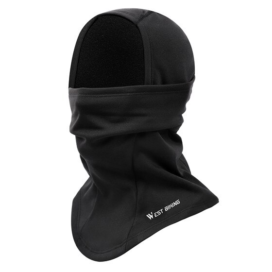 WEST BIKING Cycling Mask Winter Equipment Thermal Polar Fleece Skiing Snowboard Sport Scarf Hat Neck Bicycle Full Mask for Bike: Basic Type Black