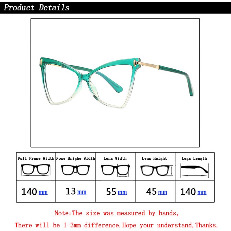 Vrouwen TR90 Mode Trend Vlinder Brilmontuur Vrouwelijke Anti Blauw Computer Brillen Custom Bijziendheid Hyperopie Lens