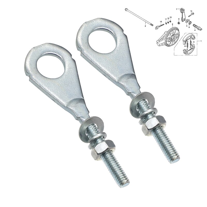 Motorcykelhjulaxeljusterare spännare för  xr70 xr80 crf 80 xr100 crf 100 crf  xr 70 80 100 crf 50f crf 80f c70 95014-10010