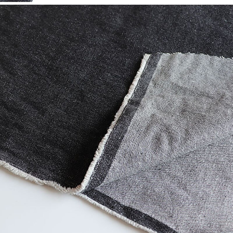 Solid Jeans Fabric Thick 12oz Denim Fabric After Washed Cotton 7X7 Twill Fabrics Cloth By The Half Meter Tissu Tela 50X165cm