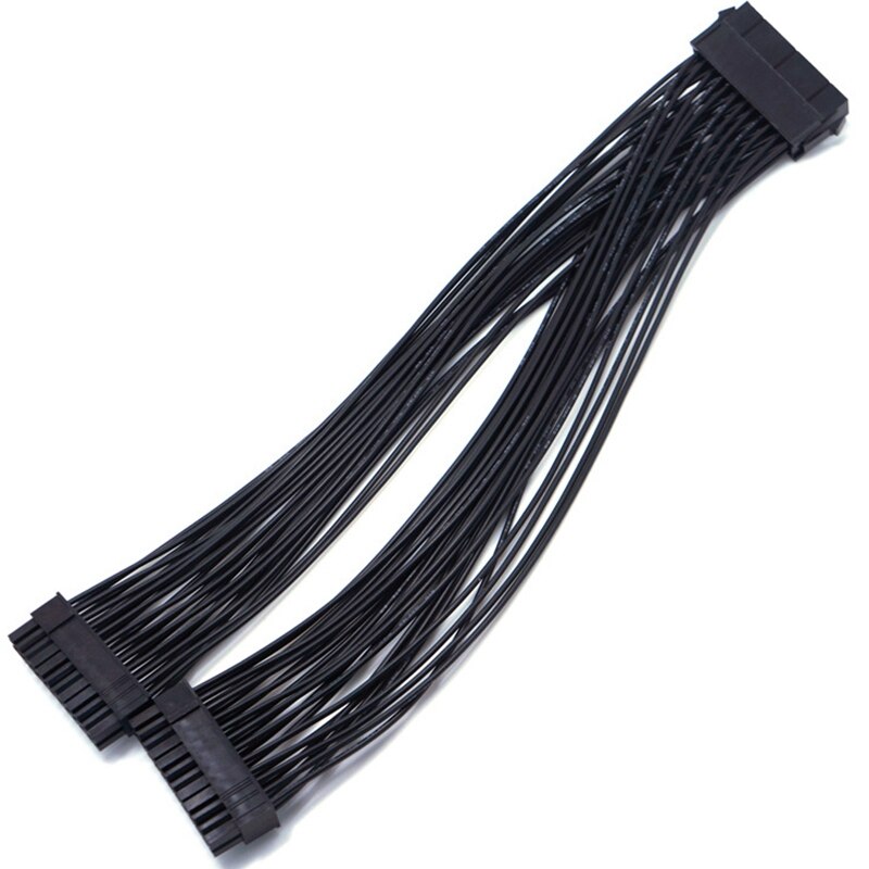 ATX 24Pin 1 to 2 Port Power Supply Extension Cable PSU Male to Female Splitter 24PIN Extension Cable CNIM