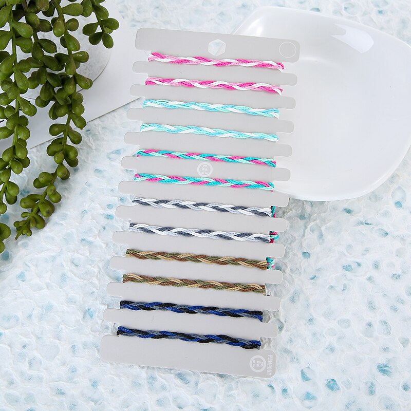 12pcs/set Mixed Color Colorful Cloth Handmade Braided Bracelets For Women Adjustable Rope Bracelet Friendship Jewelry: style 4